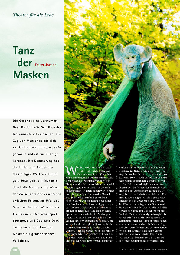 Tanz der Masken Artikel Seite 1